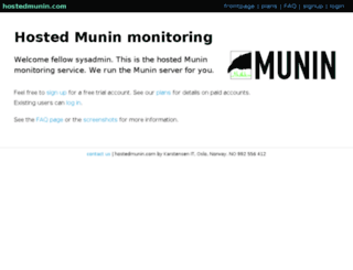 hostedmunin.com screenshot