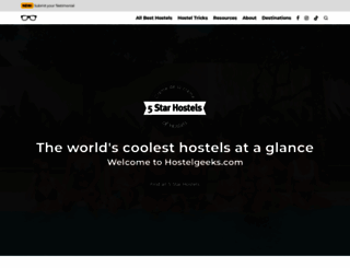 hostelgeeks.com screenshot