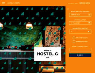 hostelgperth.com screenshot