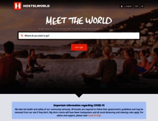 hostelword.com screenshot
