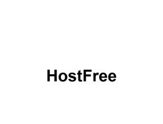hostfree.com screenshot