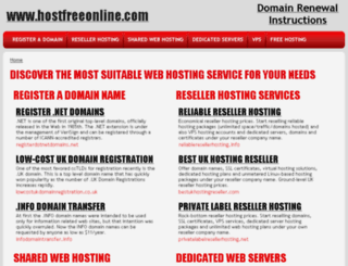 hostfreeonline.com screenshot