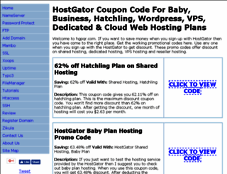hostgatorcouponandreview.com screenshot