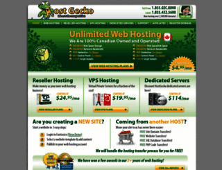 hostgecko.com screenshot