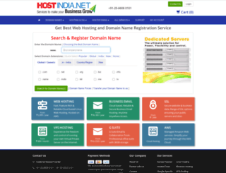 hostindia.net screenshot