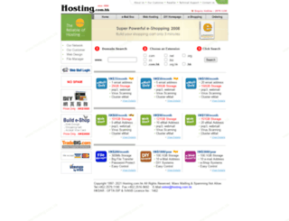 hosting.com.hk screenshot