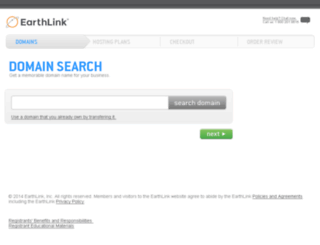 hosting.earthlink.net screenshot