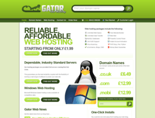 hosting.gatorweb.co.uk screenshot
