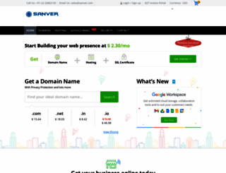 hosting.sanver.com screenshot