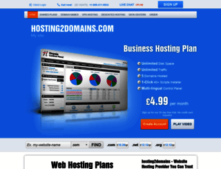 hosting2domains.com screenshot