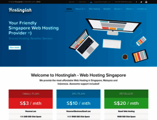 hostinglah.com screenshot