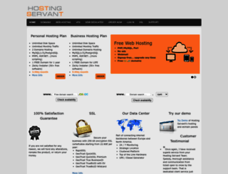 hostingservant.com screenshot