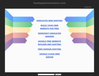 hostingserversolution.com screenshot