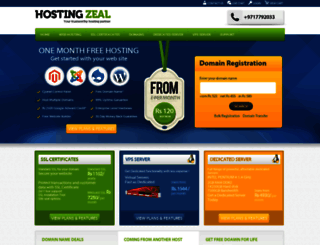 hostingzeal.com screenshot