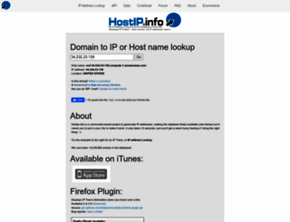 hostip.info screenshot