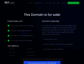 hostmarks.com screenshot