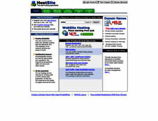 hostsite.com screenshot