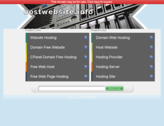 hostwebsite.info screenshot