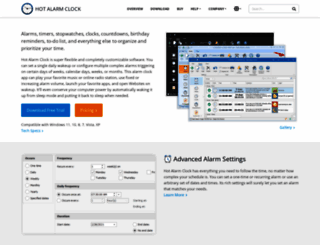 hotalarmclock.com screenshot