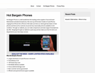 hotbargainphones.com screenshot