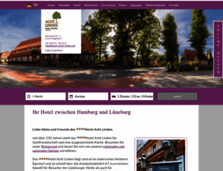 hotel-acht-linden.de screenshot