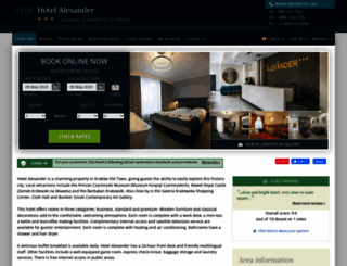 hotel-alexander-krakow.h-rez.com screenshot