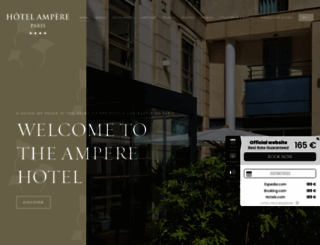hotel-ampere-paris.com screenshot
