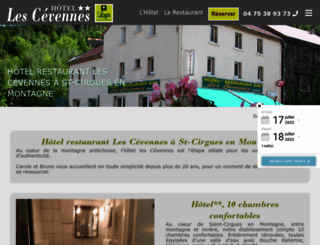 hotel-lescevennes.com screenshot