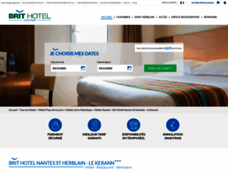 hotel-nantes-saint-herblain.brithotel.fr screenshot
