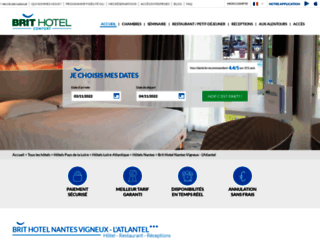 hotel-nantes-vigneux.brithotel.fr screenshot