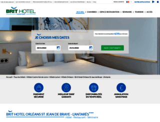 hotel-orleans-antares.brithotel.fr screenshot