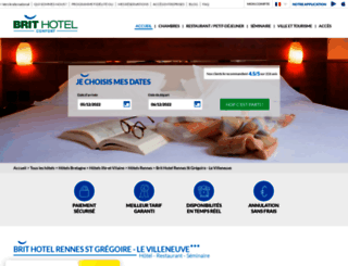 hotel-rennes-saint-gregoire.brithotel.fr screenshot