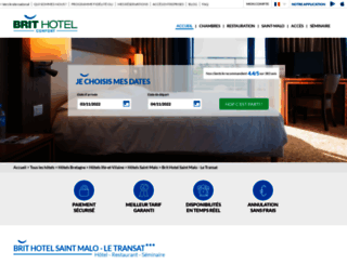 hotel-saint-malo-transat.brithotel.fr screenshot