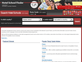 hotel-school-finder.com screenshot