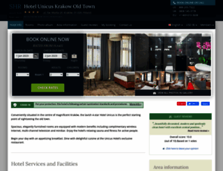hotel-unicus-krakow.h-rez.com screenshot