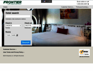 hotel.flyfrontier.com screenshot