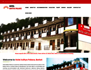 hoteladityapalacebarkot.com screenshot