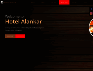 hotelalankardevgad.in screenshot