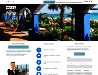hotelartevidatarifa.com screenshot