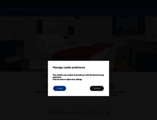 hotelavenidaespana.com screenshot