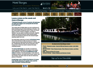 hotelbarges.co.uk screenshot