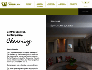 hotelchamplain.hotelsduvieuxquebec.com screenshot