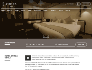 hotelcordiaosaka.com screenshot