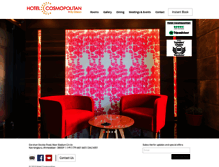 hotelcosmopolitan.in screenshot