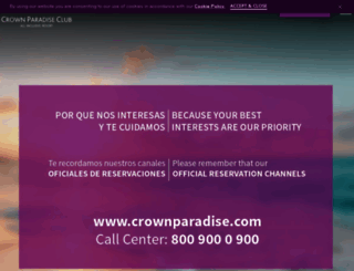 hotelcrownparadiseclubcancun.com screenshot
