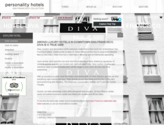 hoteldiva.personalityhotels.com screenshot