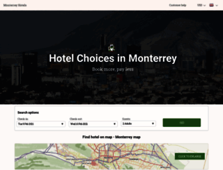hoteles-en-monterrey.com screenshot