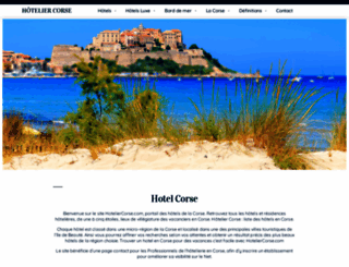 hoteliercorse.com screenshot