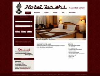 hotelkashi.in screenshot