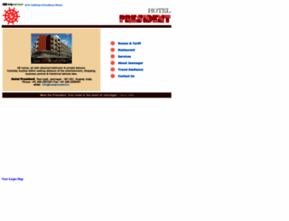 hotelpresident.in screenshot